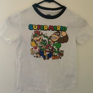 Super Mario Old Navy Ringer T-Shirt Youth Size Small
